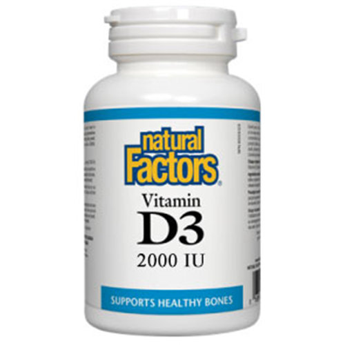 Vitamin D3 2000 IU, 90 Tablets, Natural Factors