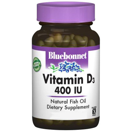 Vitamin D3 400 IU, 100 Softgels, Bluebonnet Nutrition