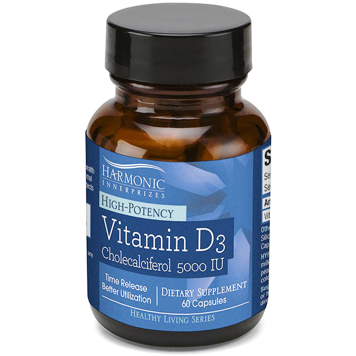 Vitamin D3 5000 IU, 60 Capsules, Harmonic Innerprizes