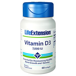 Vitamin D3 7000 IU, 60 Softgels, Life Extension