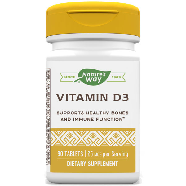 Vitamin D3 1000 IU, 90 Tablets, Enzymatic Therapy