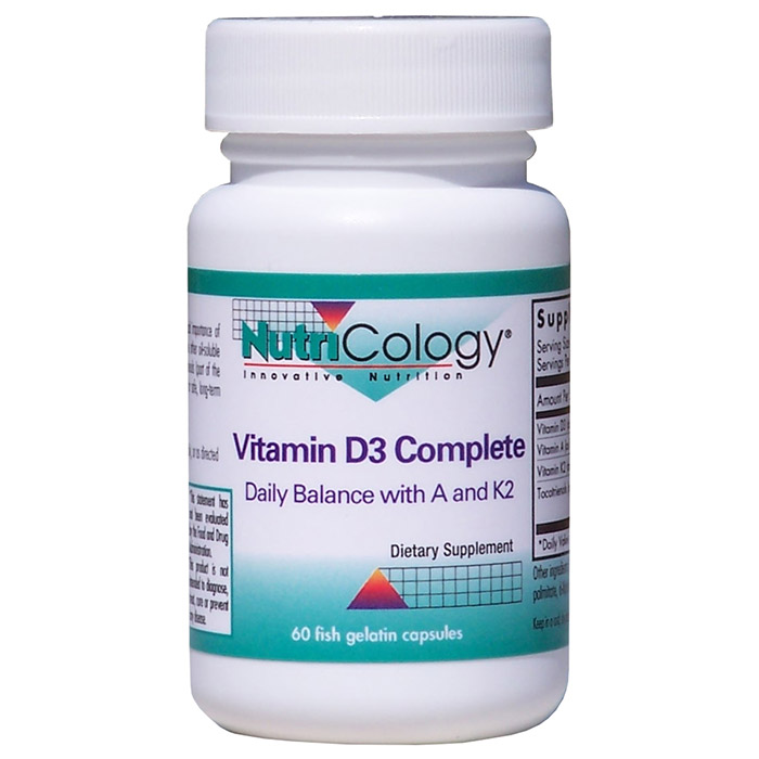 Vitamin D3 Complete, 60 Capsules, NutriCology