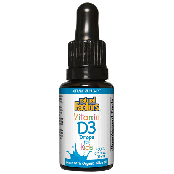 Vitamin D3 Drops for Kids, Liquid, 15 ml, Natural Factors