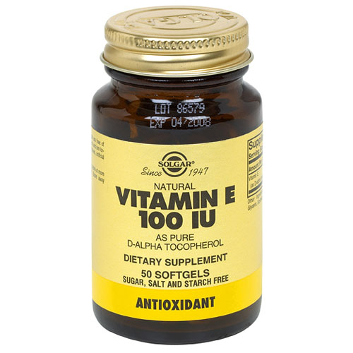 Vitamin E 100 IU Alpha, 50 Softgels, Solgar Day of health 112 s