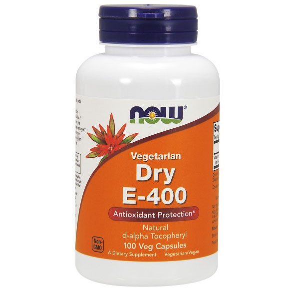 Vitamin E 400 IU Dry 100 Caps, NOW Foods