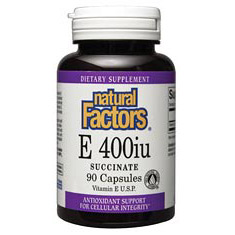 Natural Factors Vitamin E 400 IU Dry Form (succinate) 90 Capsules, Natural Factors