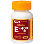 Vitamin E 400 I.U., 100 Softgel Capsules, Watson Rugby