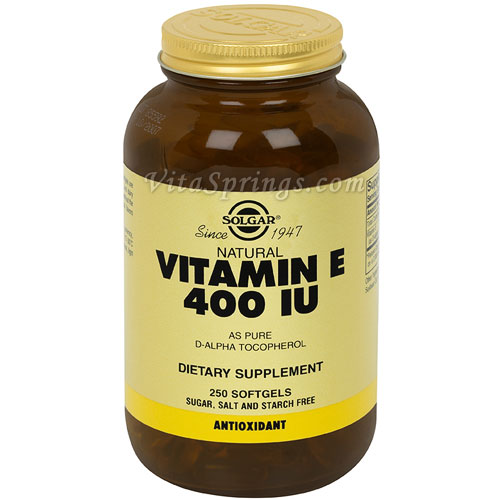 Vitamin E 400 IU Alpha, 250 Softgels, Solgar