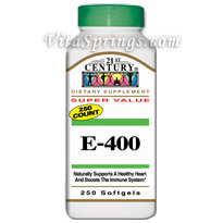 Vitamin E 400 IU Dl Alpha 250 Softgels, 21st Century Health Care