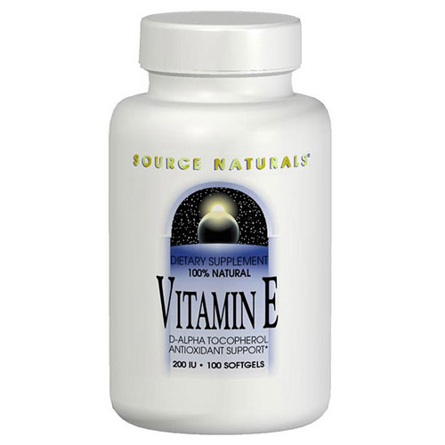 Source Naturals Vitamin E d-alpha Tocopherol 400 IU 100 softgels from Source Naturals