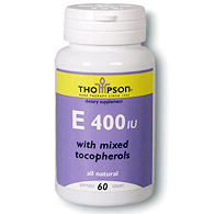 Thompson Nutritional Vitamin E 400 IU with Mixed Tocopherols 60 softgels, Thompson Nutritional Products