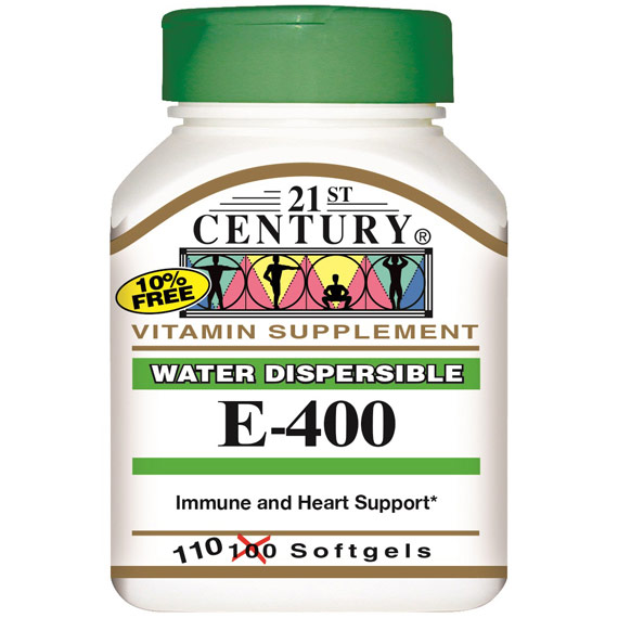 21st Century HealthCare Vitamin E 400 Water Soluble 110 Softgels, 21st Century Health Care