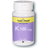 Thompson Nutritional Vitamin K 100 mcg 30 caps, Thompson Nutritional Products