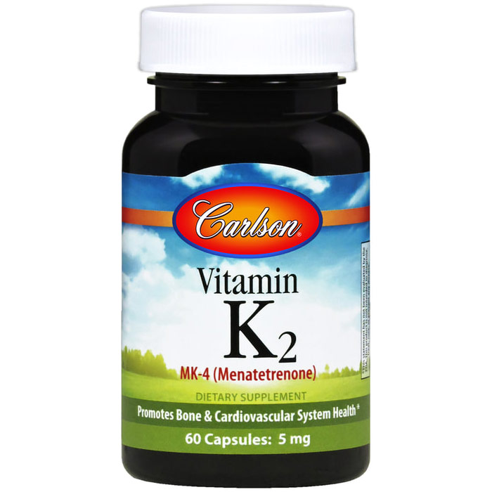 Vitamin K-2 (Menatetrenone) 5 mg, 60 Capsules, Carlson Labs