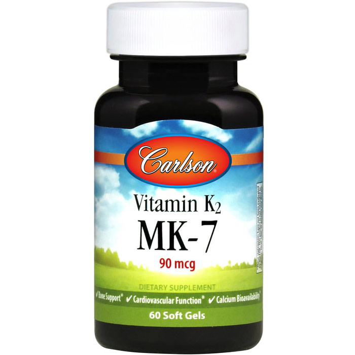 Vitamin K2 MK-7 90 mcg, 60 Soft Gels, Carlson Labs