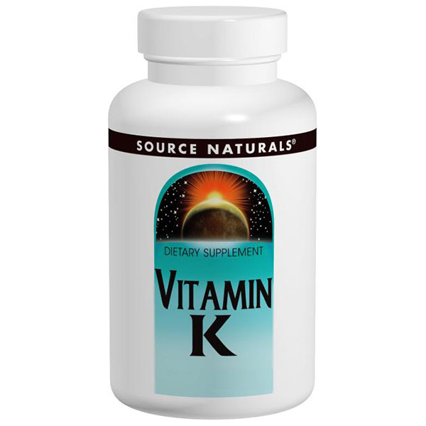 Vitamin K 500mcg 100 tabs from Source Naturals