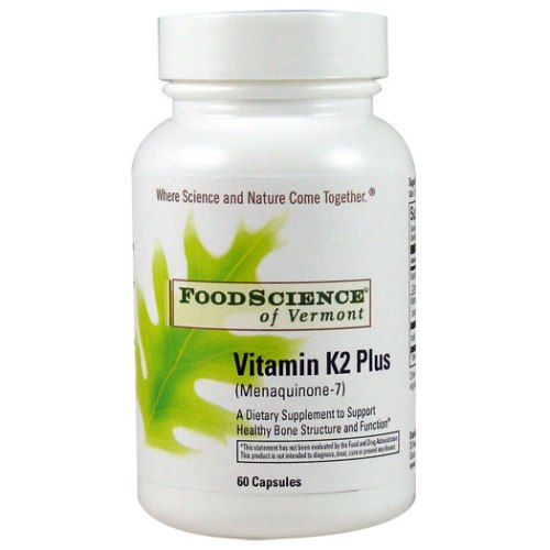 FoodScience Of Vermont Vitamin K2 Plus, 60 Capsules, FoodScience Of Vermont