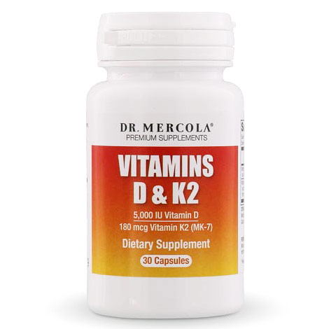 Vitamins D & K2, 30 Capsules, Dr. Mercola