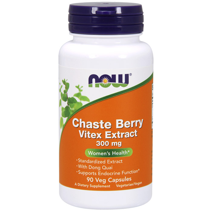 Chaste Berry Vitex Extract 300 mg, 90 Vegetarian Capsules, NOW Foods