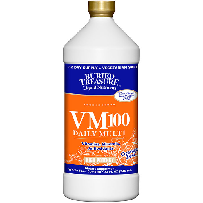 VM-100 Complete, Highest Potency Liquid Multi, 32 oz, Buried Treasure Liquid Nutrients