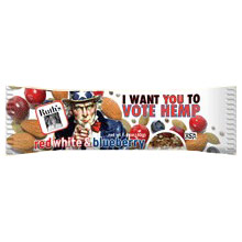 Ruth's Hemp Foods Vote Hemp Bar, Red White & Blueberry, 12 Bars, Ruth's Hemp Foods