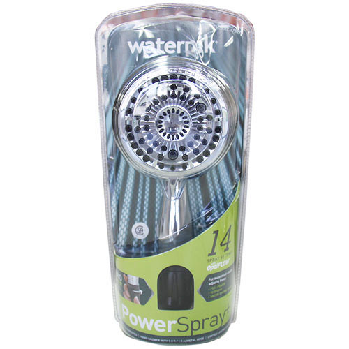 Waterpik PowerSpray+, 14 Spray Settings Shower Head