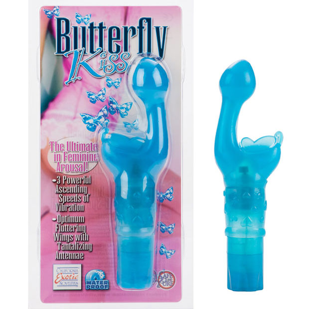 Butterfly Kiss Vibe - Blue, California Exotic Novelties