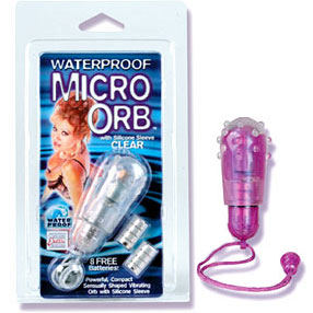 Waterproof Micro Orb with Silicone Sleeve - Purple, California Exotic Novelties
