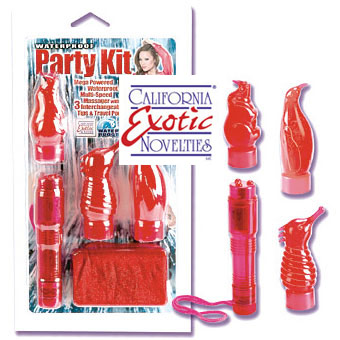 Waterproof Party Kit for Lovers, California Exotic Novelties