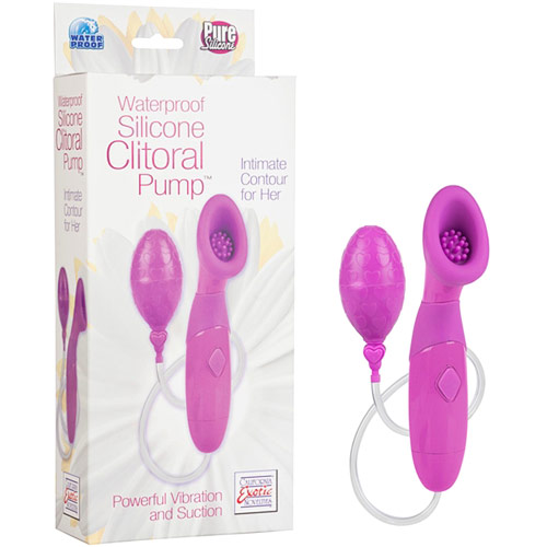 Waterproof Silicone Clitoral Pump for Her, Pink, California Exotic Novelties