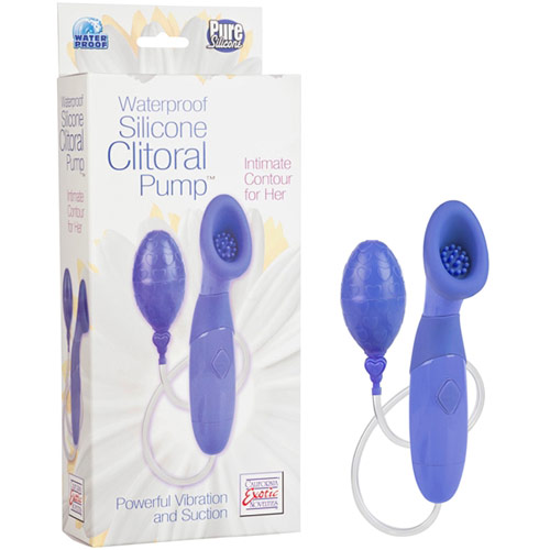 Waterproof Silicone Clitoral Pump for Her, Purple, California Exotic Novelties