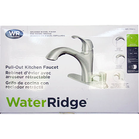 Water Ridge (WaterRidge) Pull-Out Kitchen Faucet, Brushed Nickel Finish
