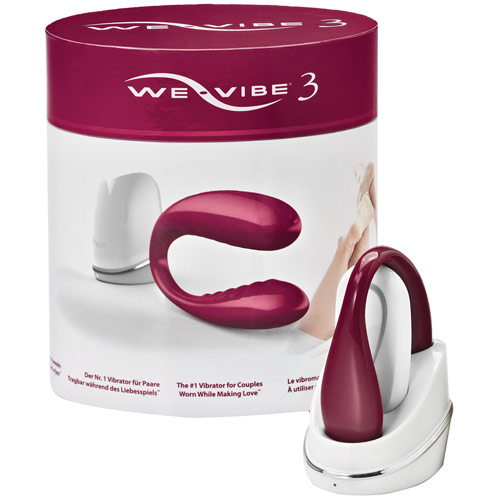 We-Vibe We Vibe 3 Personal Massager, Rechargeable Vibrator for Couples, Ruby, We-Vibe