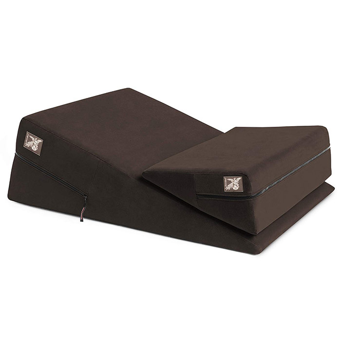 Wedge Ramp Combo Sex Positioning Pillows, Short Size, 10 Inch, Chocolate, Liberator Bedroom Adventure Gear