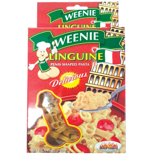 Weenie Linguine Penis Shaped Pasta, 6.25 oz, Hott Products