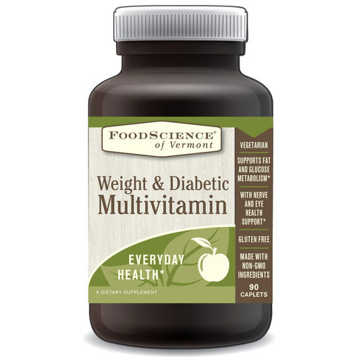 Weight & Diabetic Multivitamin, 90 Capsules, FoodScience Of Vermont