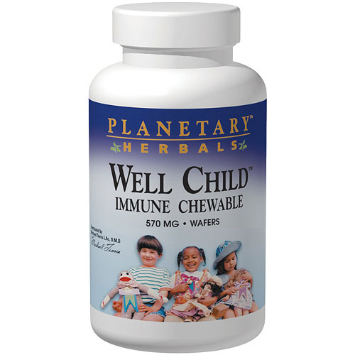 Planetary Herbals Well Child Immune Chewable, 60 Wafers, Planetary Herbals