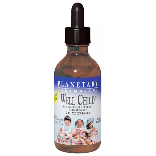 Planetary Herbals Well Child Echinacea-Elderberry Herbal Syrup 4 fl oz, Planetary Herbals