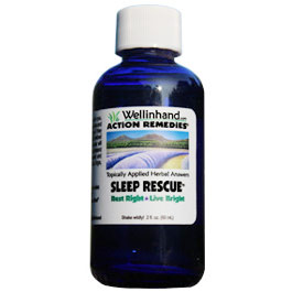 Well-In-Hand Herbal Topicals Well-In-Hand Sleep Rescue Cobalt Glass Bottle 2 oz