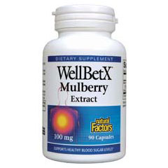 WellBetX Mulberry Extract 100 mg, 90 Capsules, Natural Factors