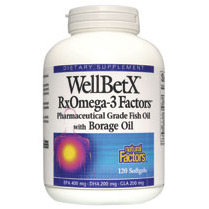 WellBetX RxOmega-3 Factors with Borage Oil 120 Softgels, Natural Factors