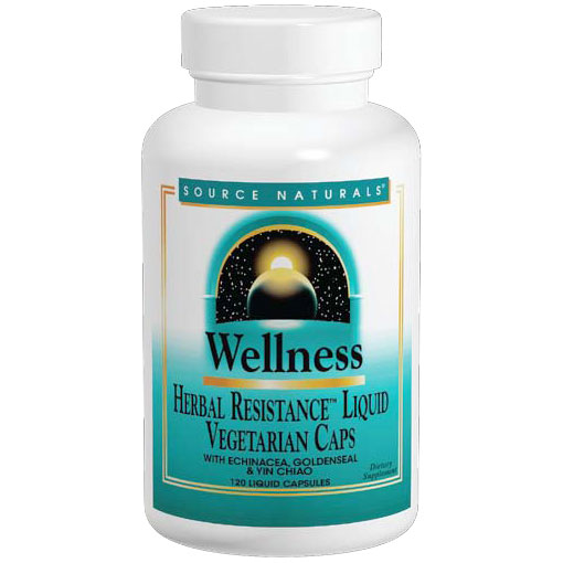 Wellness Herbal Resistance, 60 Vegetarian Liquid Capsules, Source Naturals