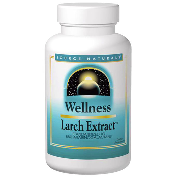 Source Naturals Larch Tree Extract (Wellness Larchtree) 1000mg 85% Arabinogalactans 60 tabs from Source Naturals