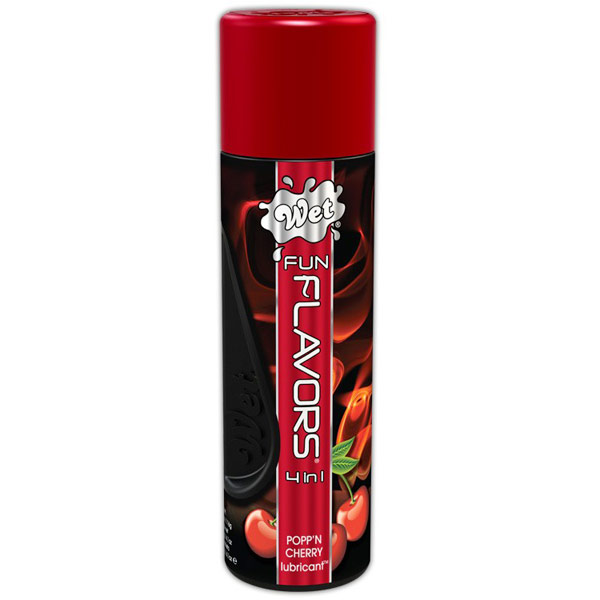 Wet Fun Flavors 4-in-1 Lubricant - Popp N Cherry, 4.1 oz, WET International