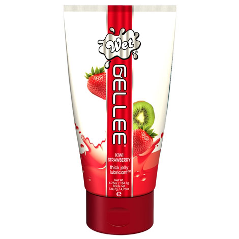 WET International Wet Gellee Jelly Lubricant, Water Based Lube, Kiwi Strawberry, 6 oz, WET International