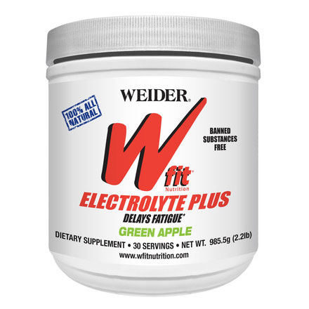 Wfit Nutrition Electrolyte Plus Powder - Green Apple, 2.2 lb, Weider