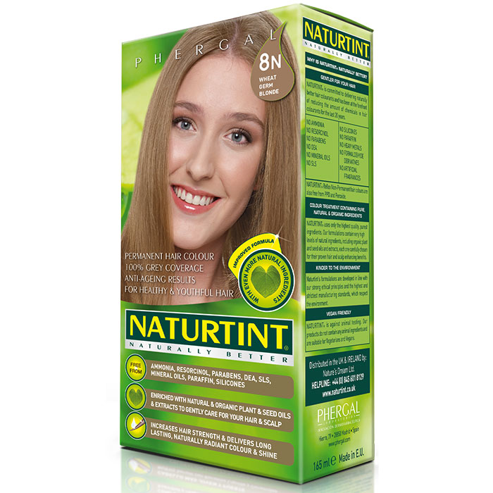 Permanent Hair Color, Wheat Germ Blonde (8N), 5.28 oz, Naturtint