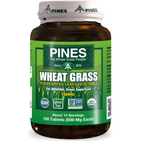 Wheat Grass 500mg 100 tablets from Pines International