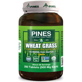 Wheat Grass 500mg 250 tablets from Pines International