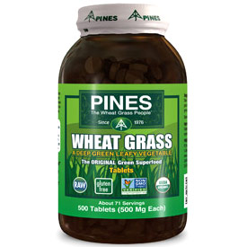 Wheat Grass 500mg 500 tablets from Pines International